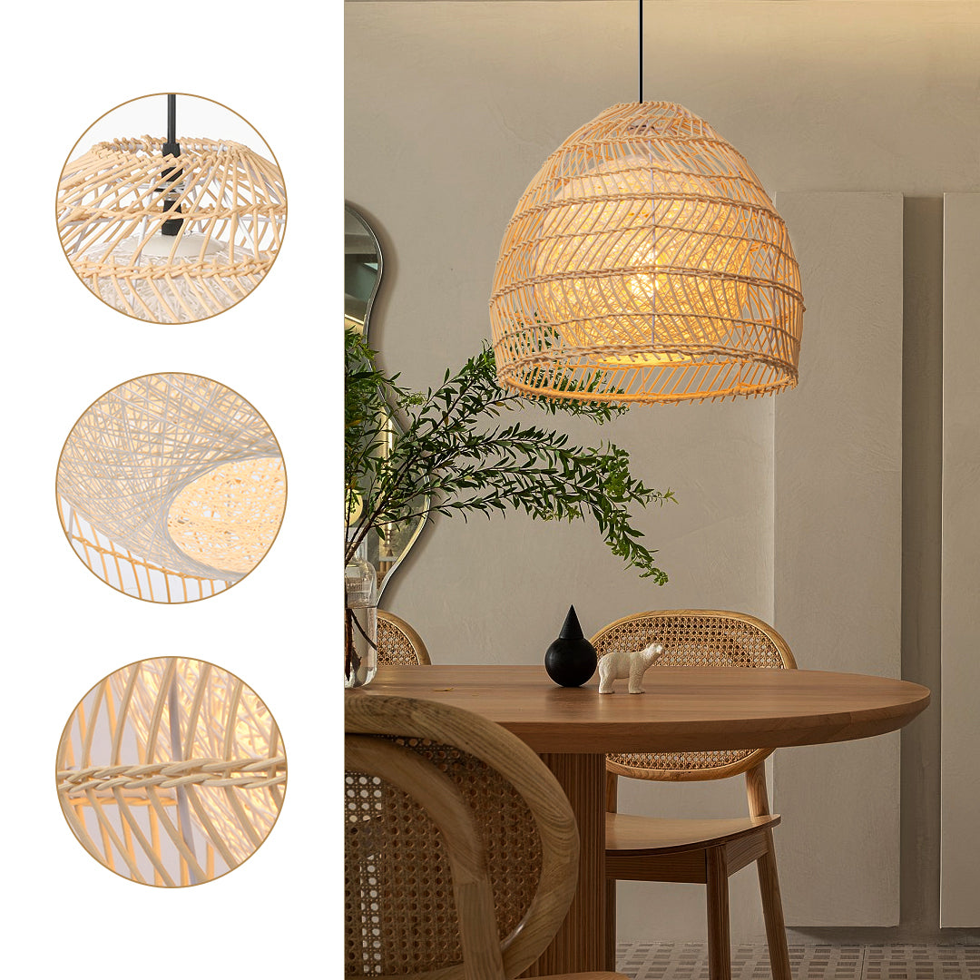 Rattan Art Pendant Light Hanging Decor Rustic Style(Version A)