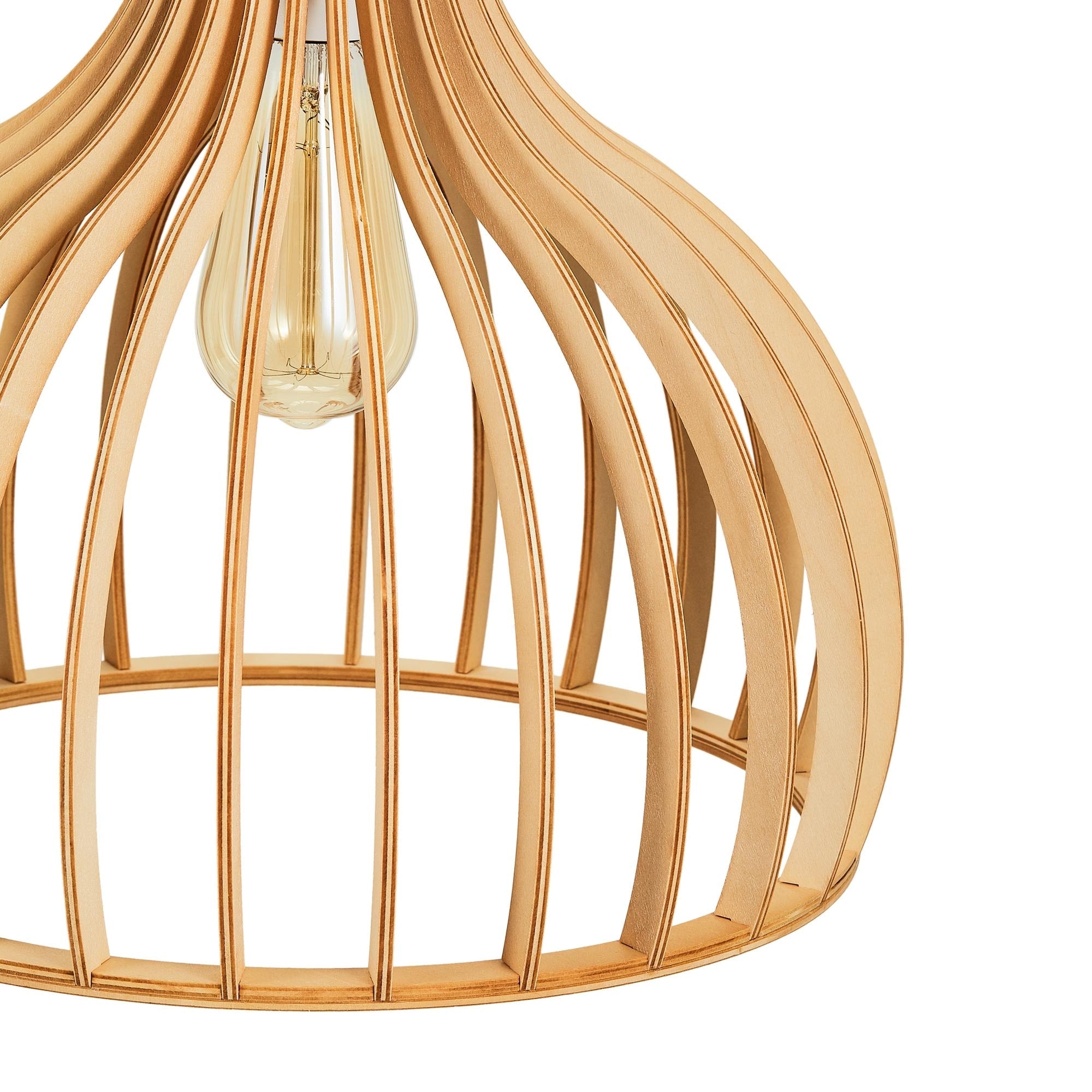 Nordic Wooden Cage Hanging Pendant Light