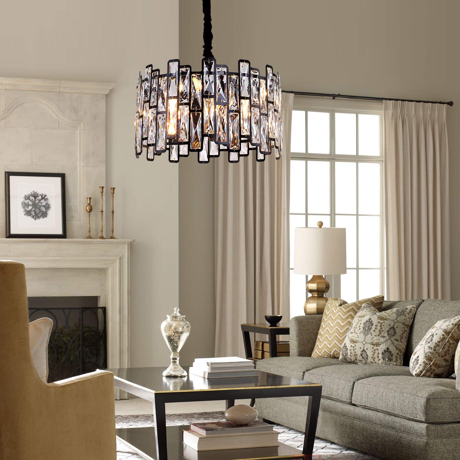 Post modern Geometric Light Fixture Adjustable Chain