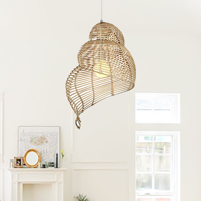 Creative Rattan Conch Pendant Light for Home Lighting Decor