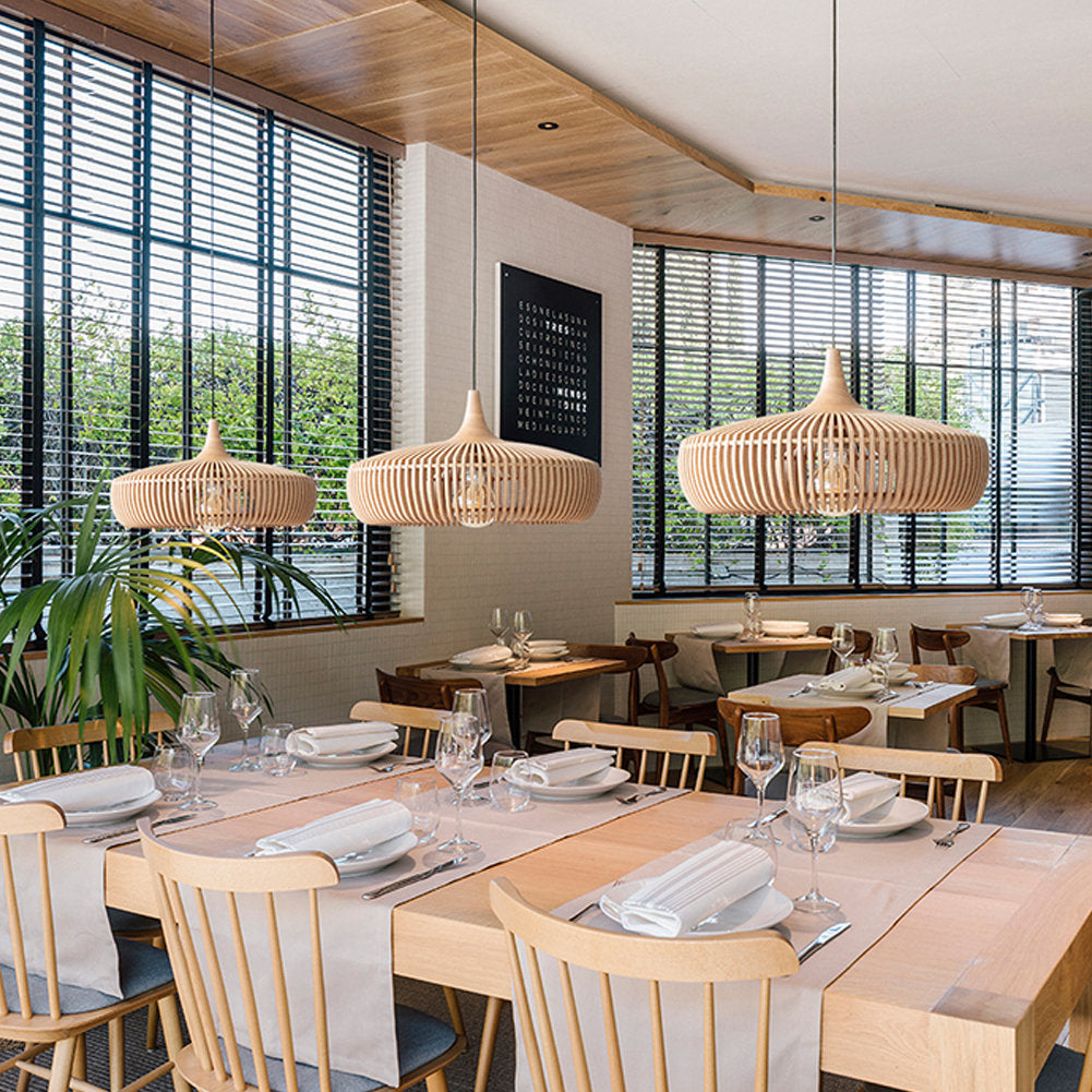 Minimalist Natural Wood Kitchen Pendant Lighting