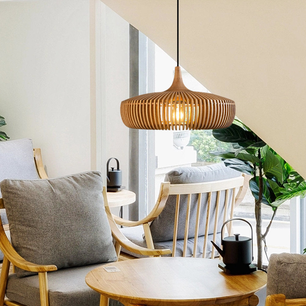 Minimalist Natural Wood Kitchen Pendant Lighting