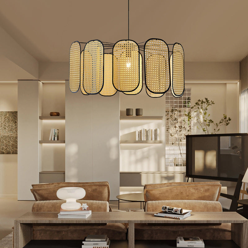 Vintage Natural Elegant Rattan Pendant Light