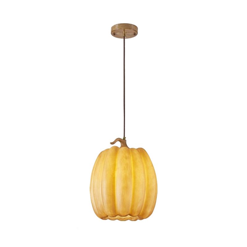 LED Pumpkin Resin Pendant Light