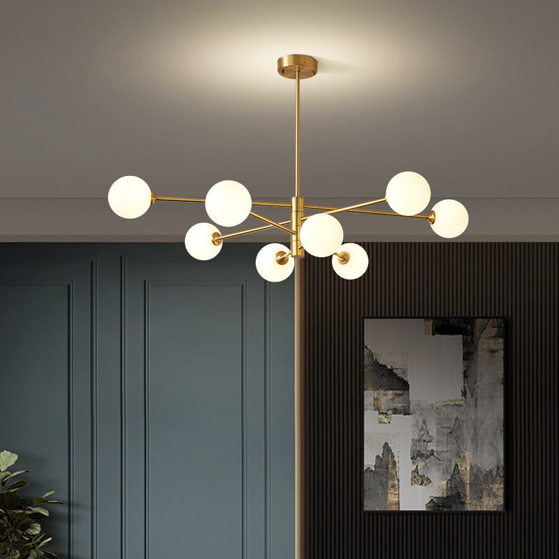 Nordic Brass Sputnik Globe Chandelier