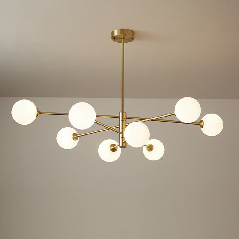 Nordic Brass Sputnik Globe Chandelier