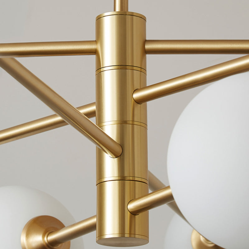 Nordic Brass Sputnik Globe Chandelier