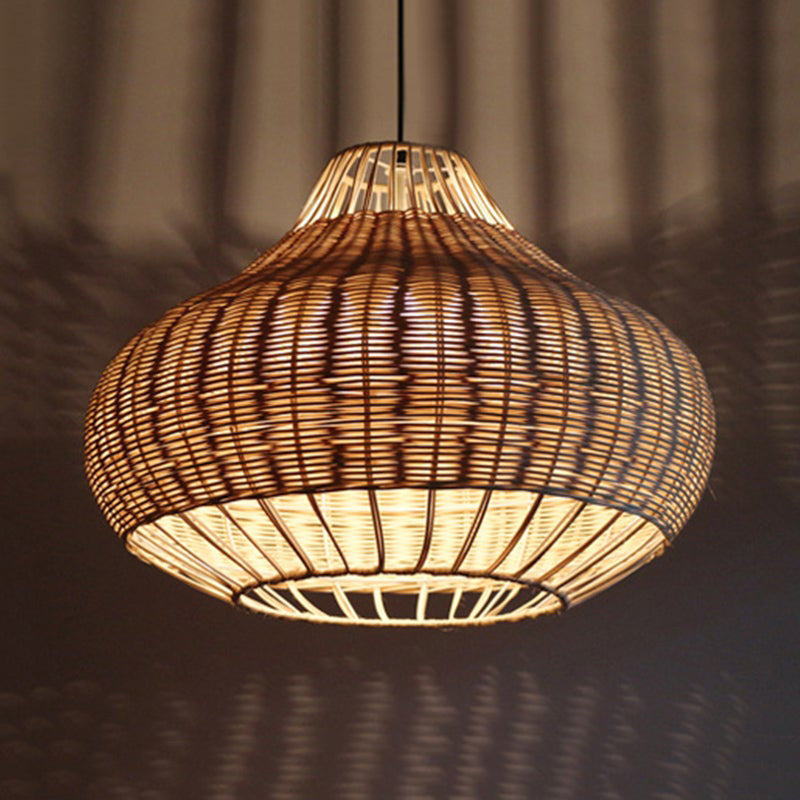 Handcrafted Woven Rattan Garden Furniture Creative Pendant Light