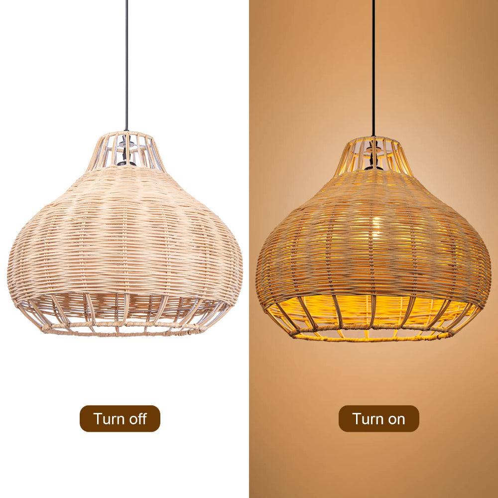 Handcrafted Woven Rattan Garden Furniture Creative Pendant Light