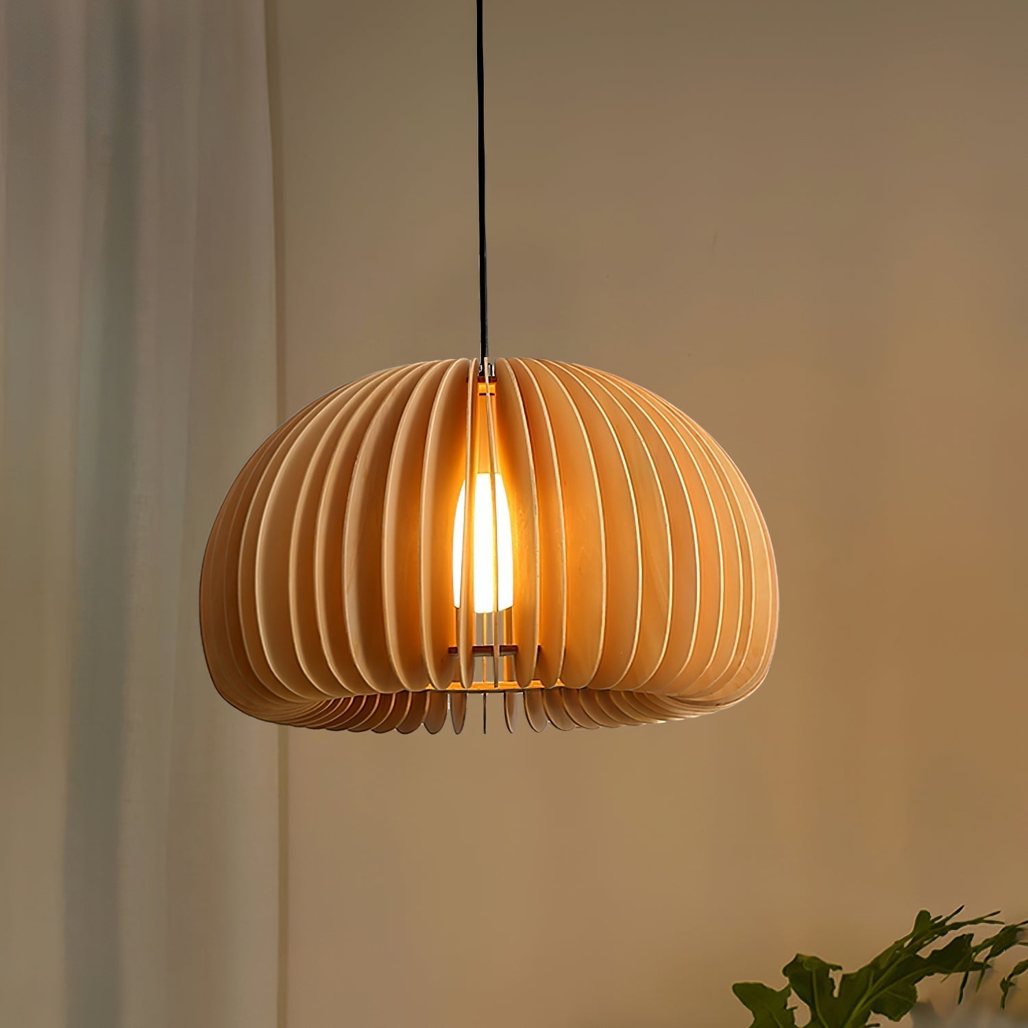 Vintage Woodcraft Light Fixture Creative Pumpkin Pendant Lights