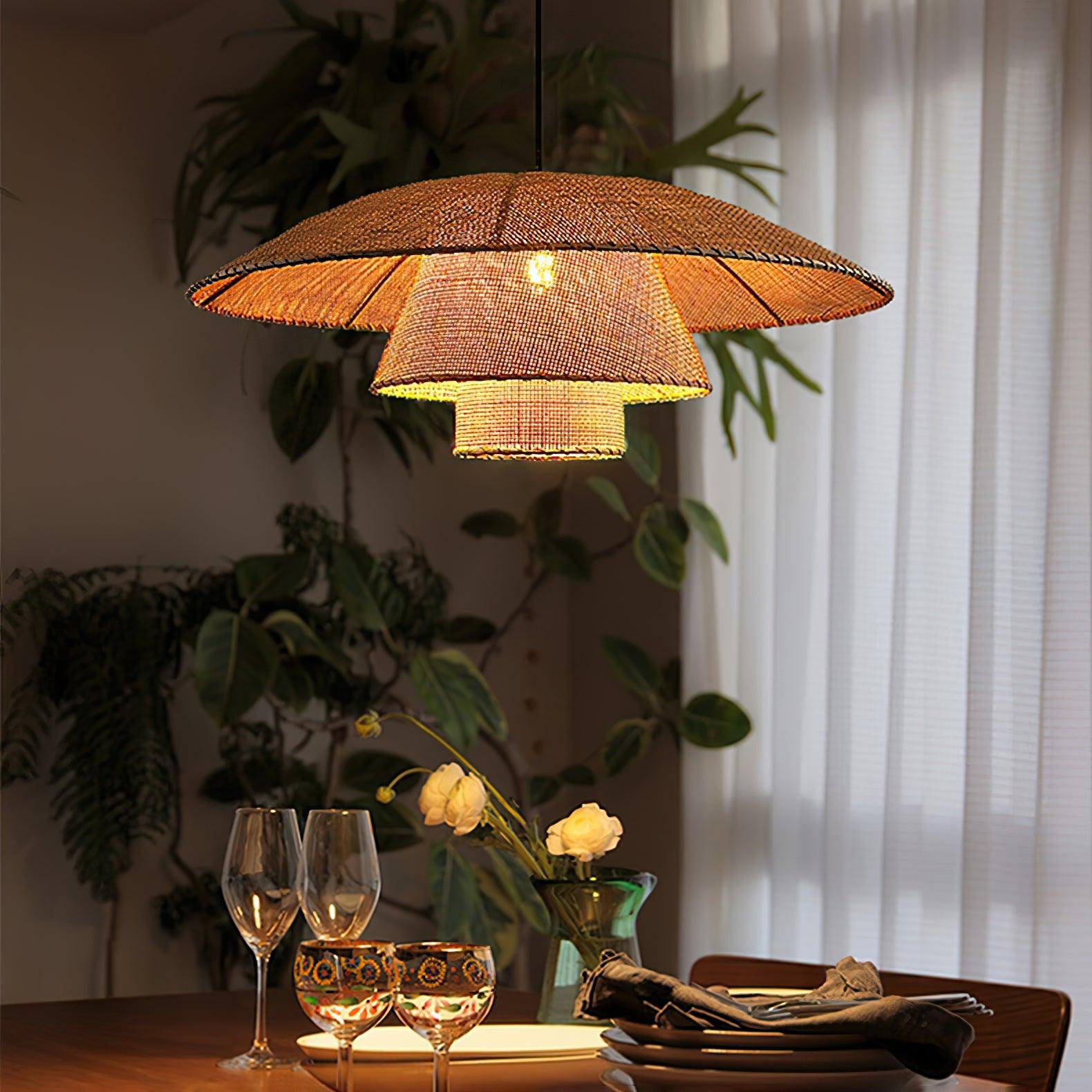 Exquisite Natural Rattan LED Pendant Light Fixture in Multiple Sizes