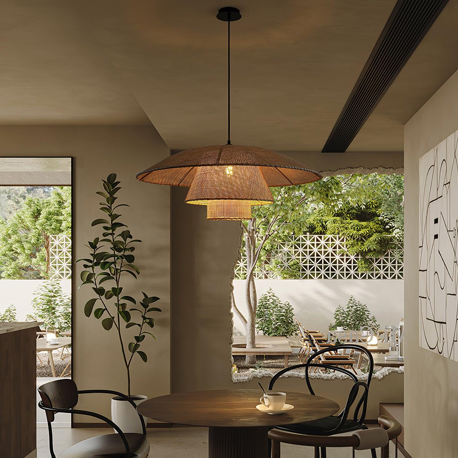 Exquisite Natural Rattan LED Pendant Light Fixture in Multiple Sizes