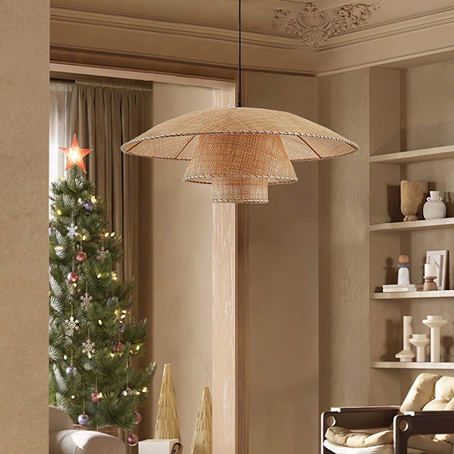 Exquisite Natural Rattan LED Pendant Light Fixture in Multiple Sizes