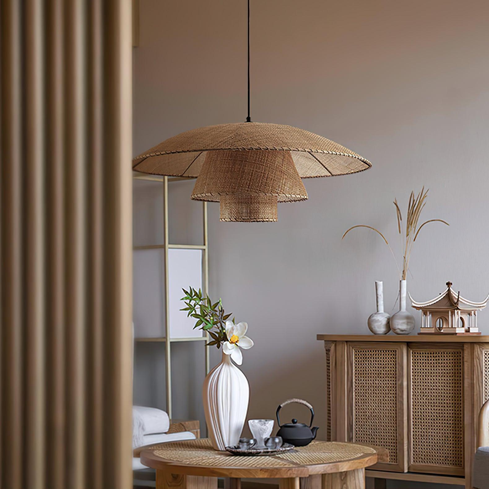 Exquisite Natural Rattan LED Pendant Light Fixture in Multiple Sizes