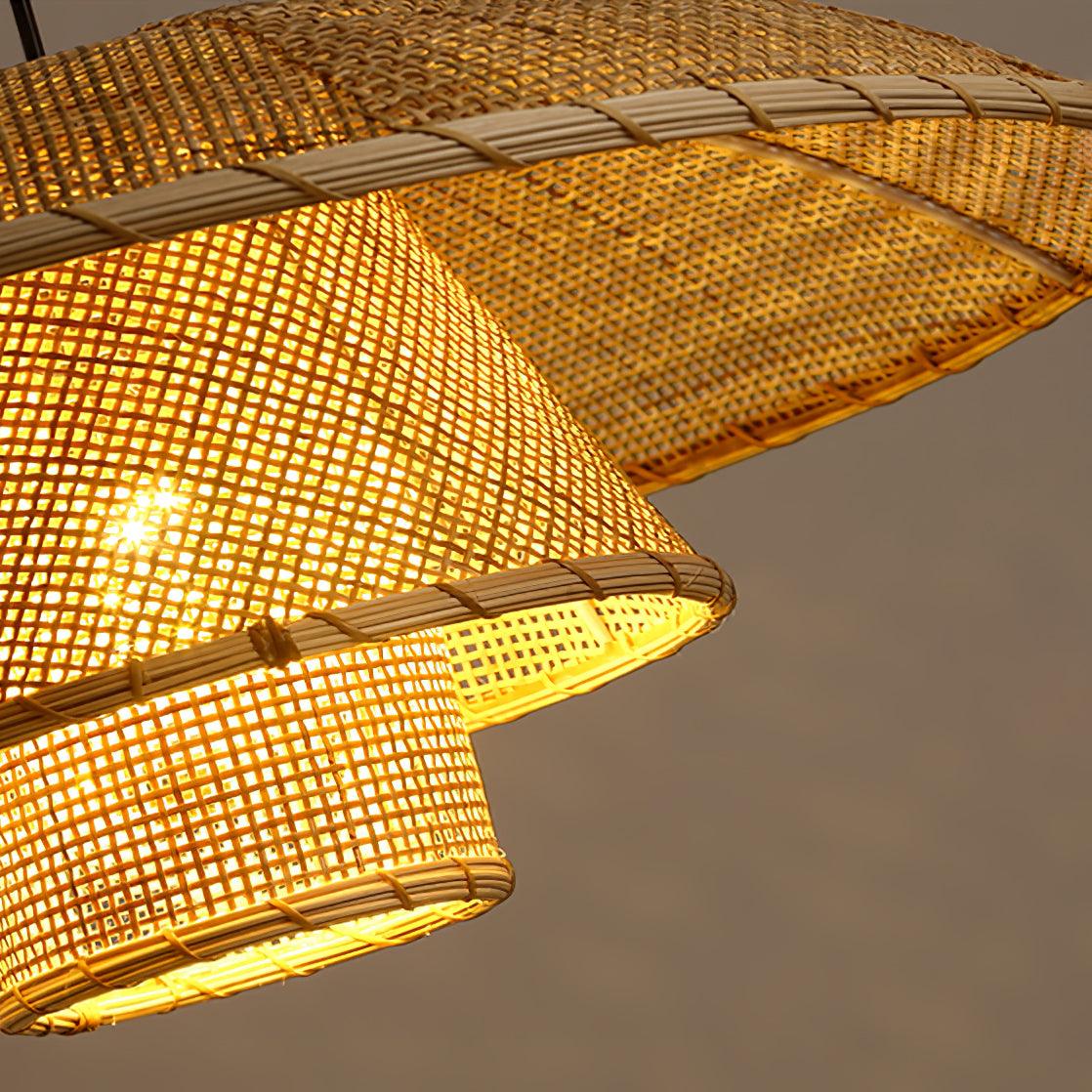 Exquisite Natural Rattan LED Pendant Light Fixture in Multiple Sizes