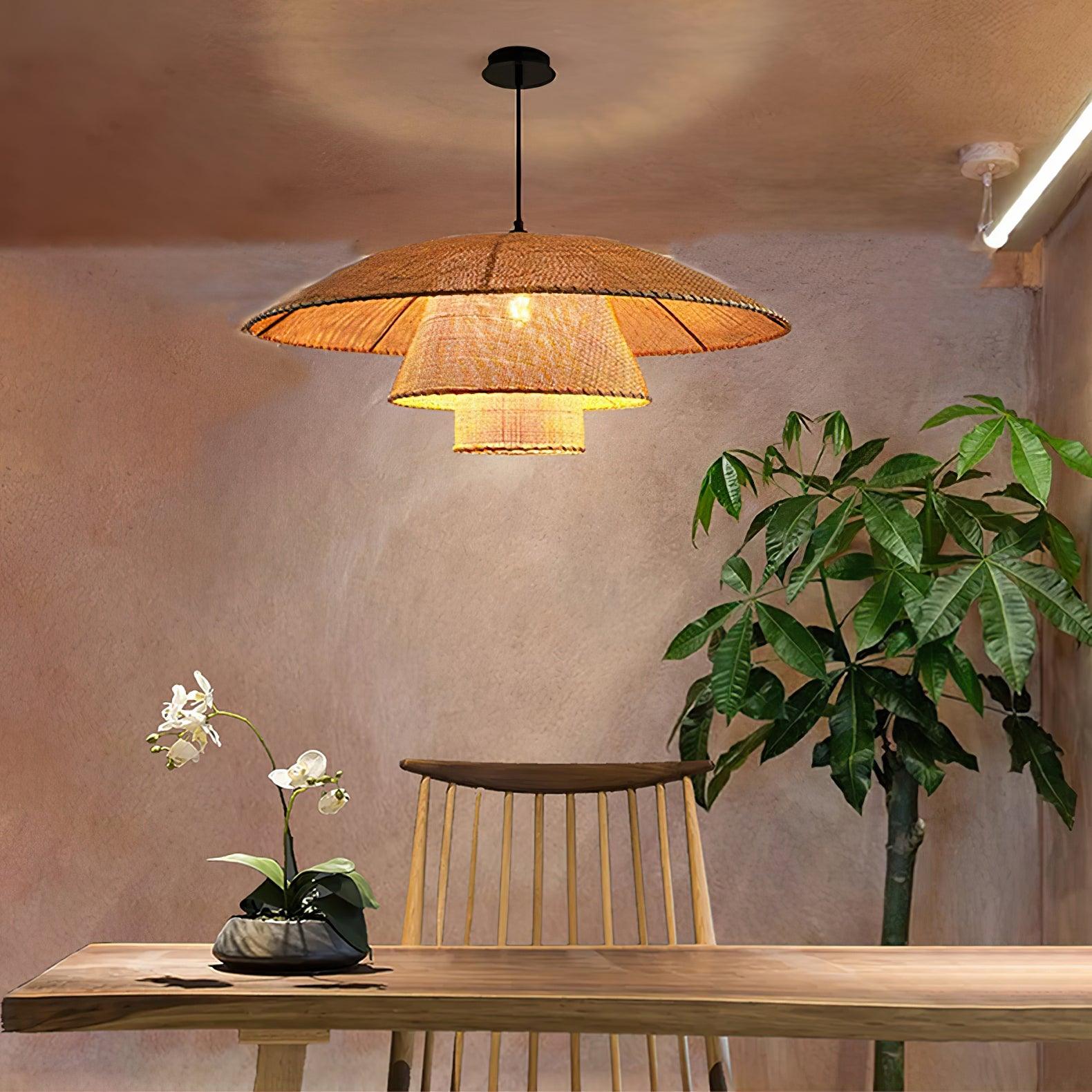 Exquisite Natural Rattan LED Pendant Light Fixture in Multiple Sizes