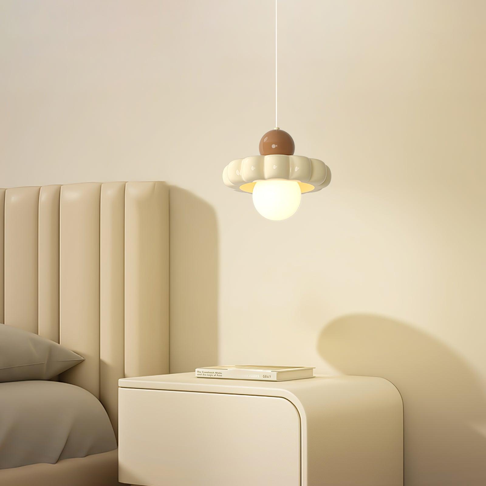 Modern Minimalist Cream Flower Pendant Light