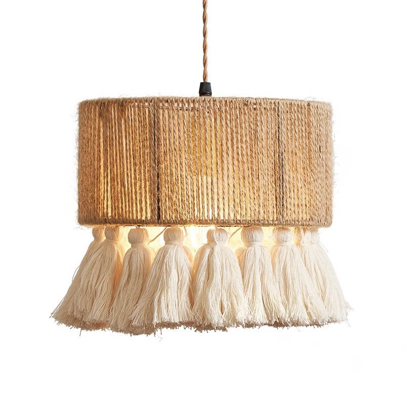 Modern Creative Bohemian Fringe Hemp Rope Pendant Light