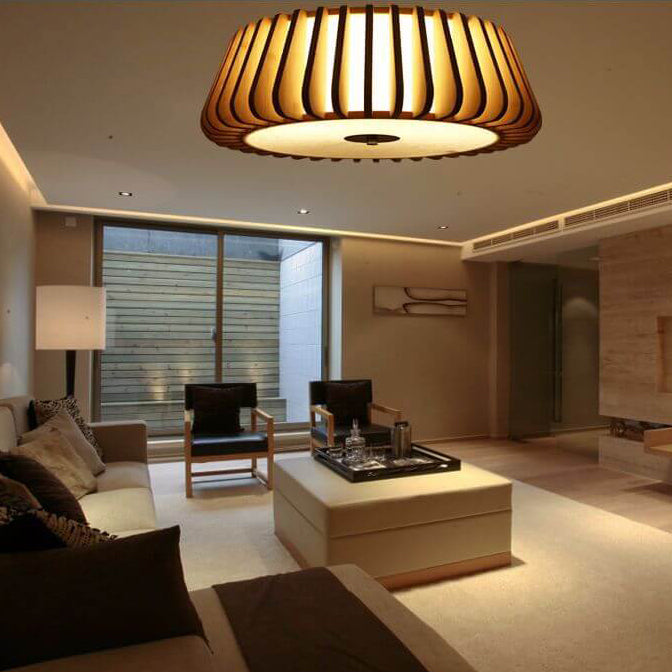 Modern Minimalist Wooden Art Ceiling Light