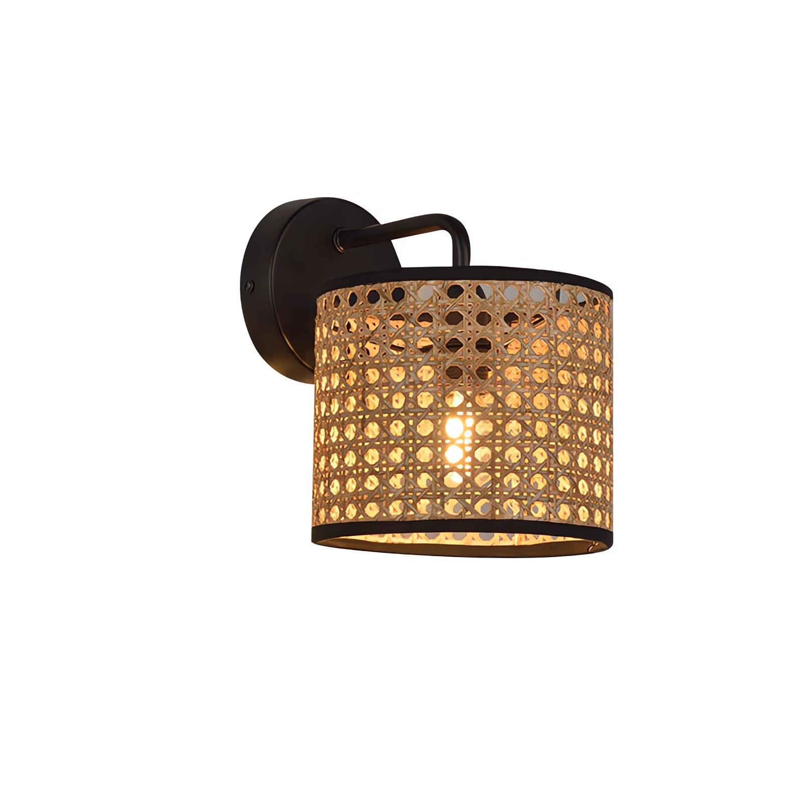 Elegant Rattan Weave Flowing Glow LED Wall Light