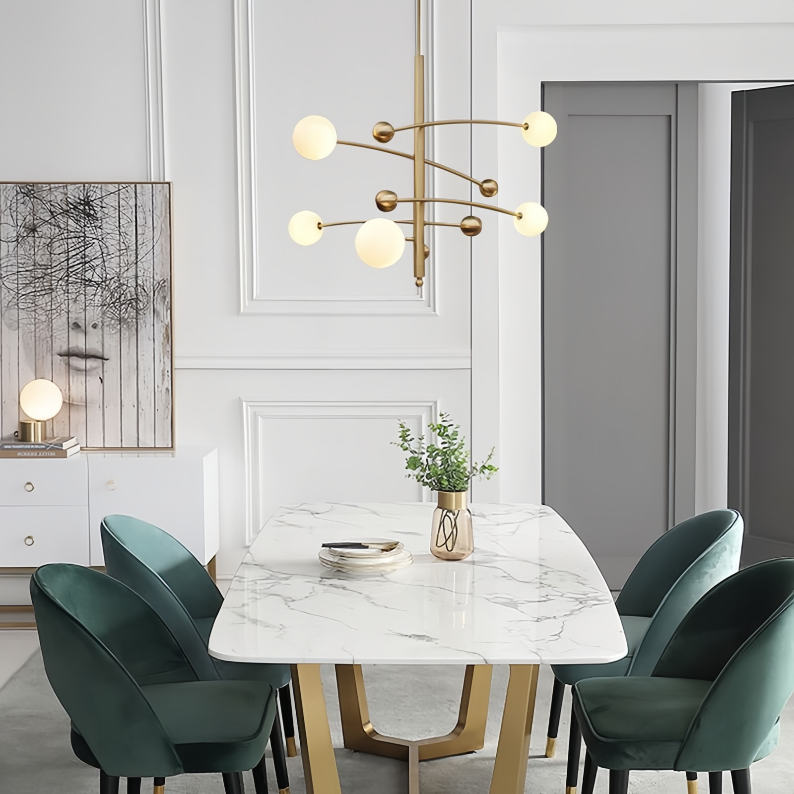 Minimalist Modern Chic Magic Bean Metal Pendant Light