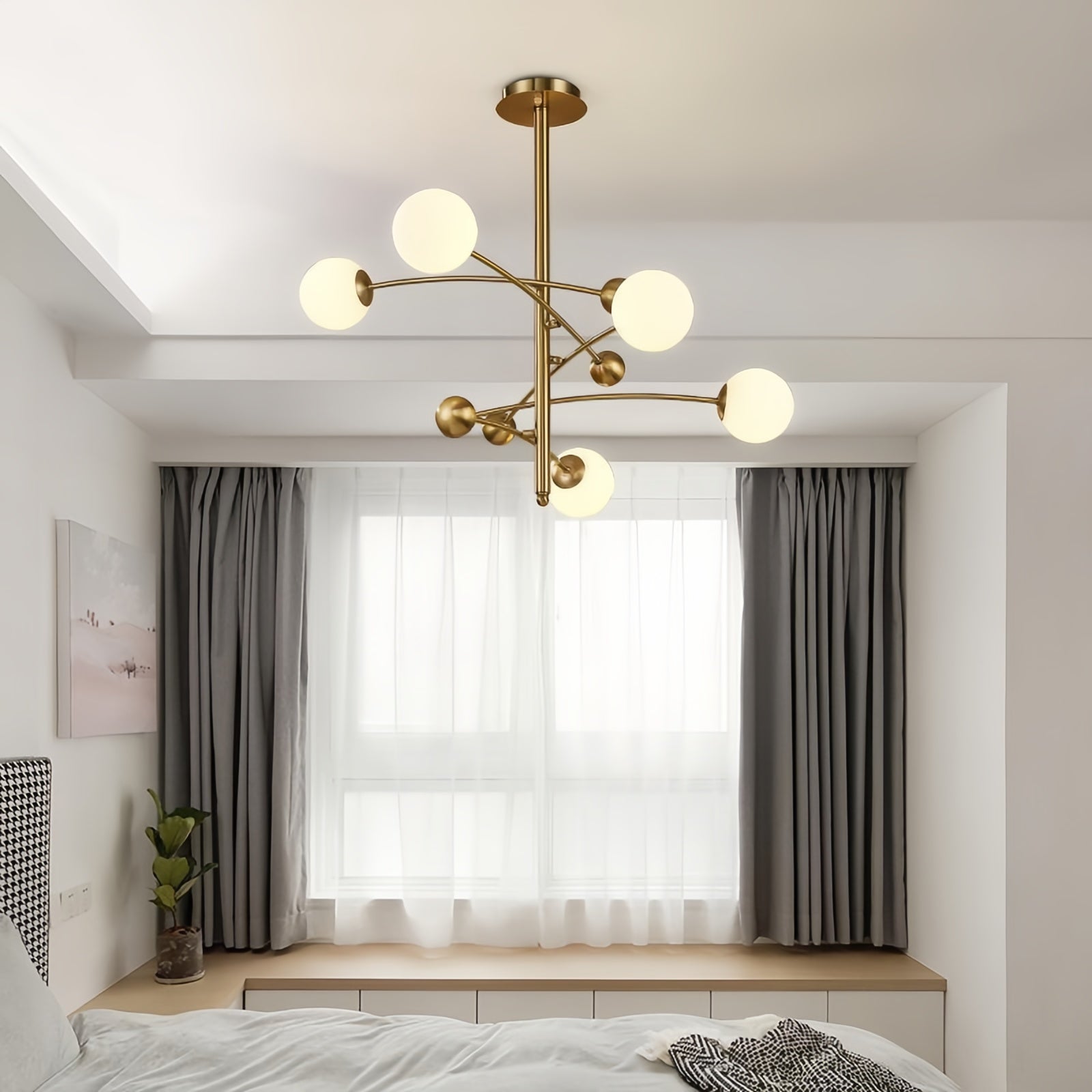 Minimalist Modern Chic Magic Bean Metal Pendant Light