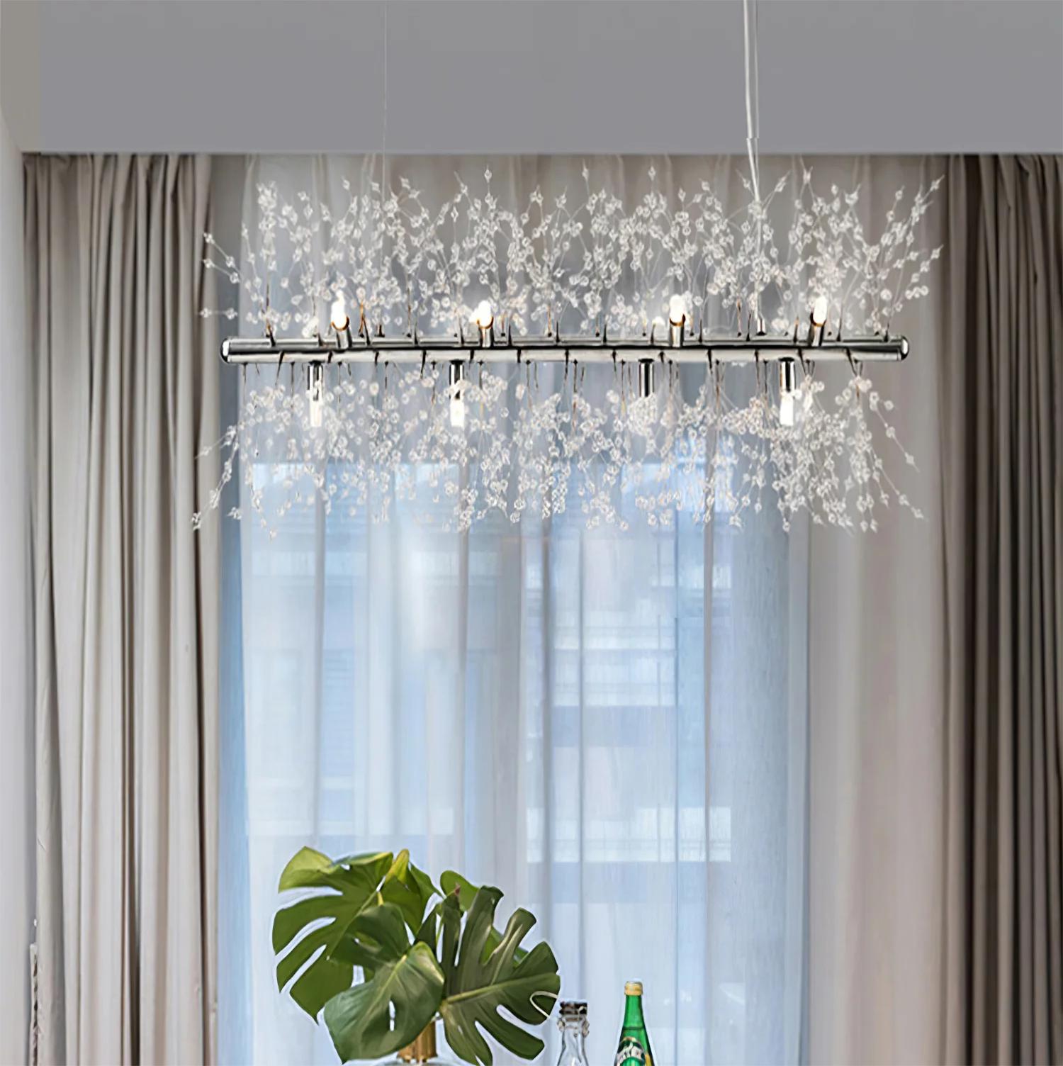 Modern Elegant Crystal Dandelion Chandelier Lighting Fixture