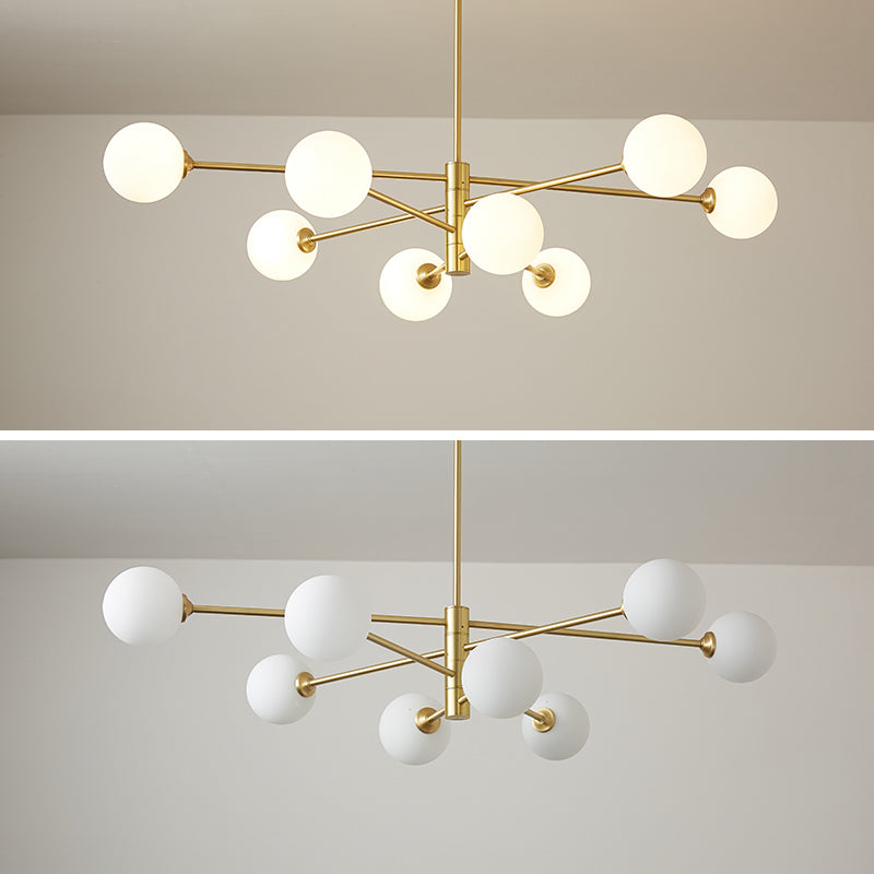 Nordic Brass Sputnik Globe Chandelier