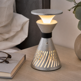 retro funnel cordless table lamp with a warm diffused glow