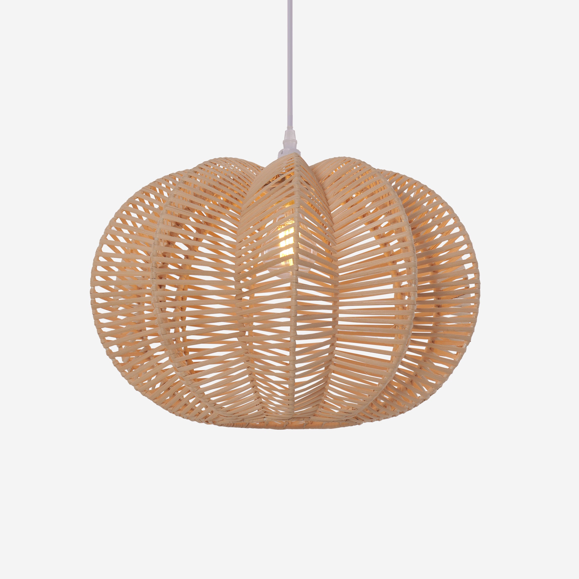 Scandinavian Round Rattan Hanging Lamp