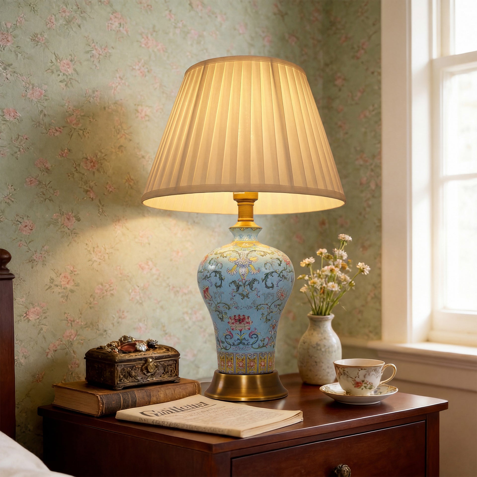 Handcrafted Enamel Ceramic Table Lamps Living Room Lighting