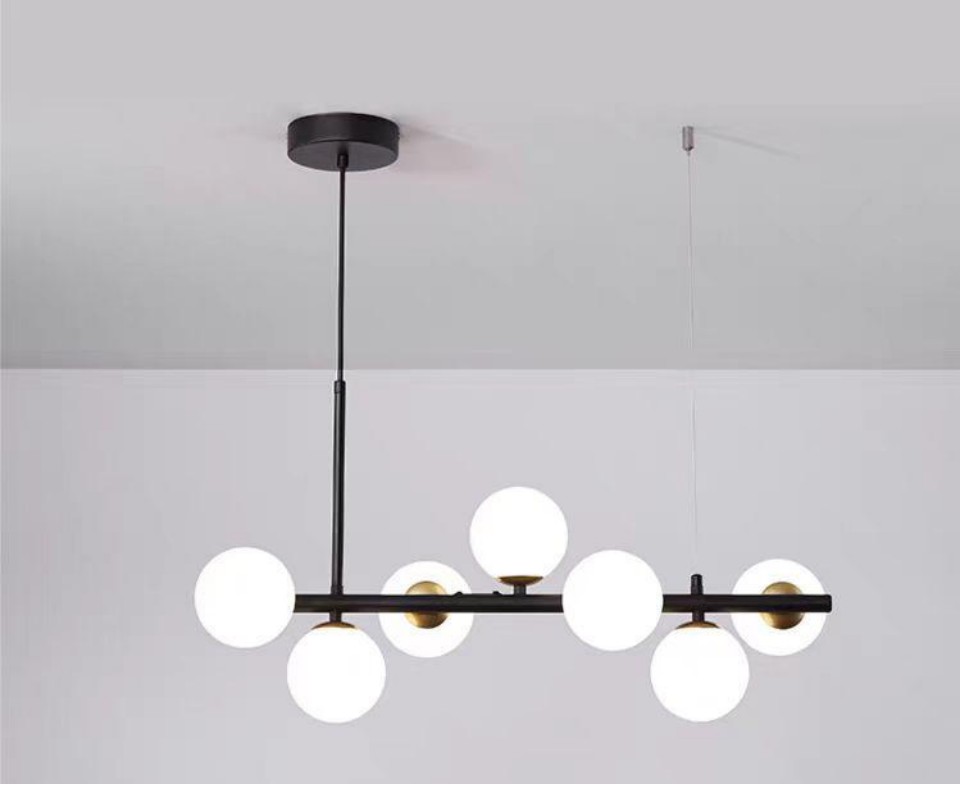 Starry Sky Black Metal Chandelier – 7-Light G9 Pendant