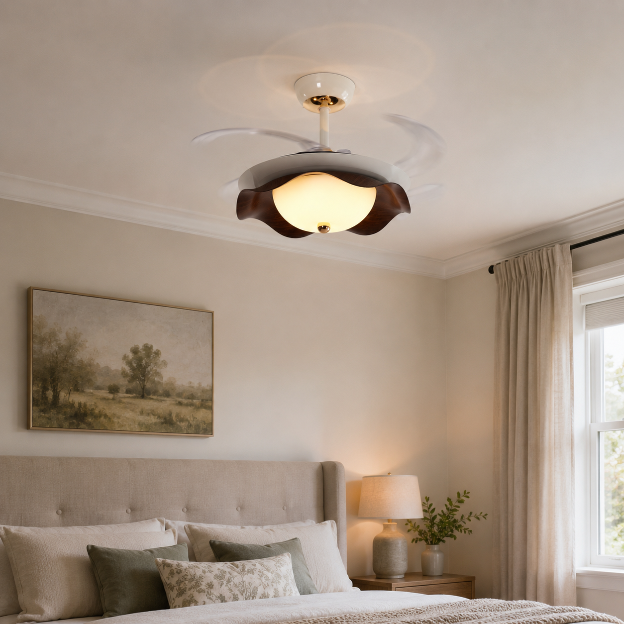 42 Inch Reversible LED Ceiling Fan Light with Remote