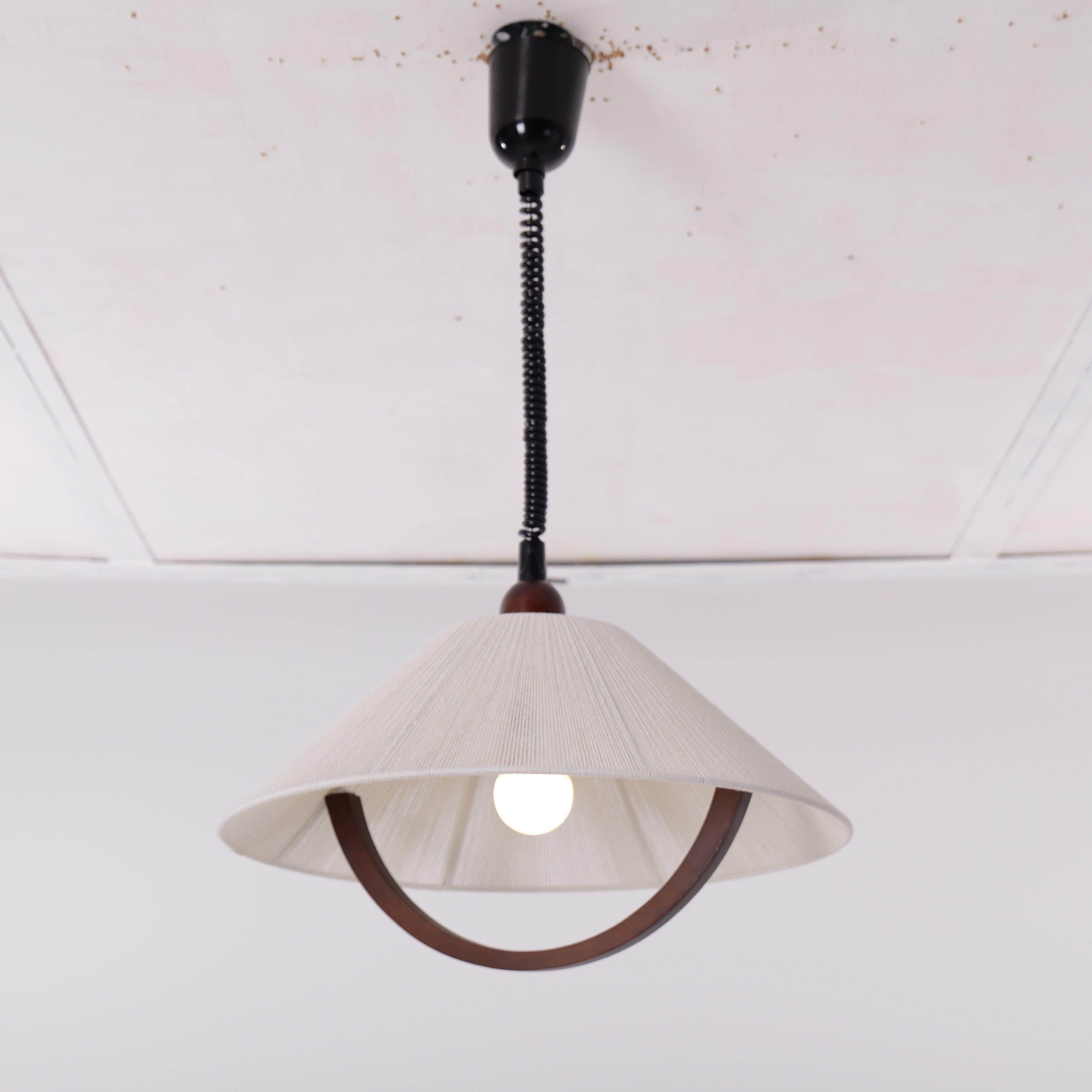 Natural Wood Curved Pendant Light - LI460289