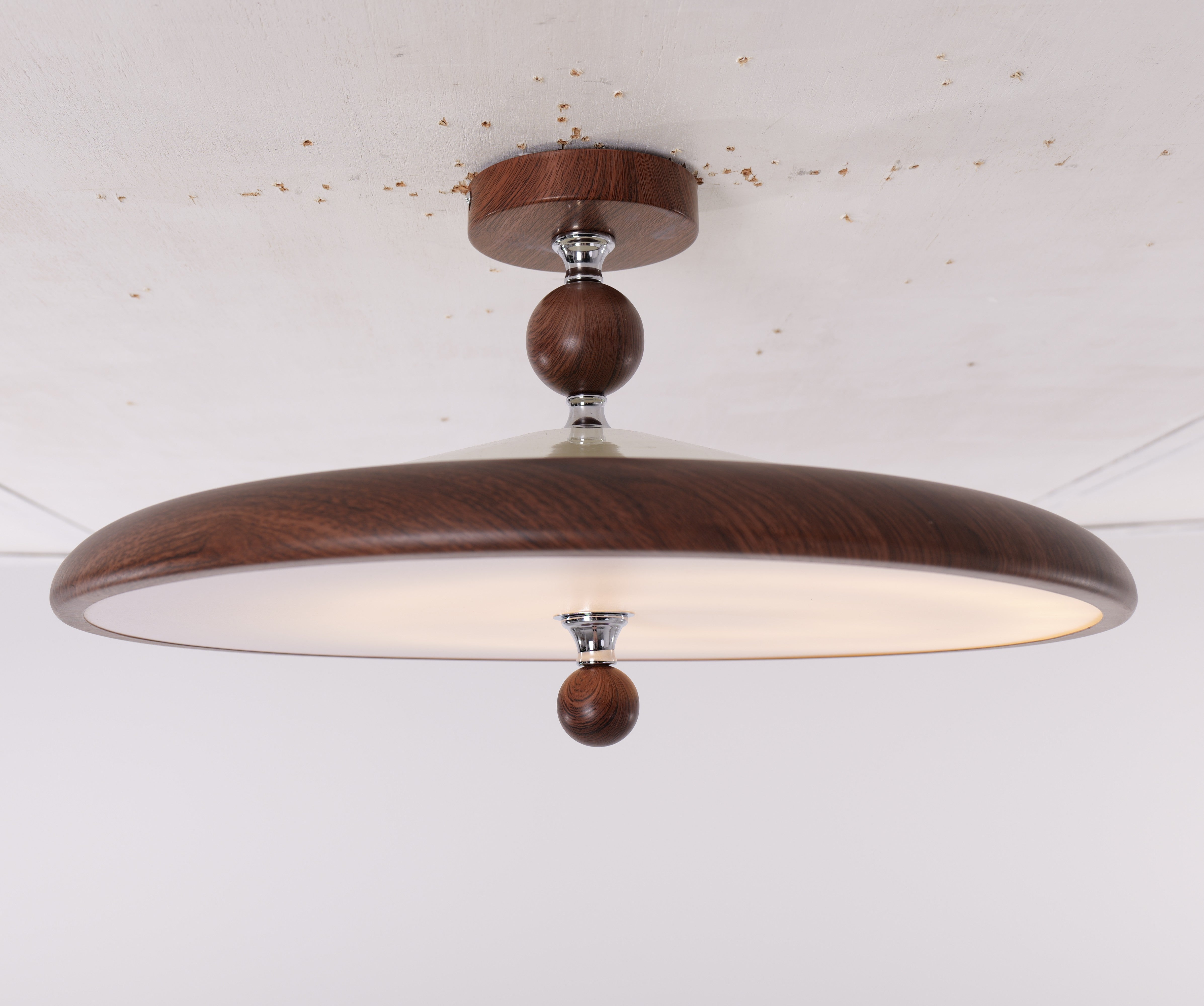 Walnut Two Globe Ceiling Light - LI460301