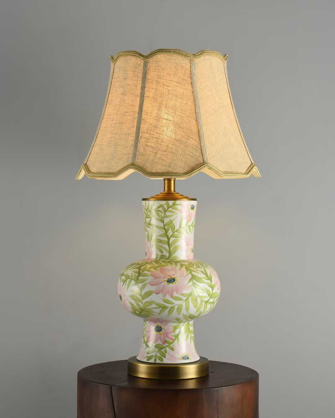 Slim Floral Ceramic Table Lamp by Lightsin UK