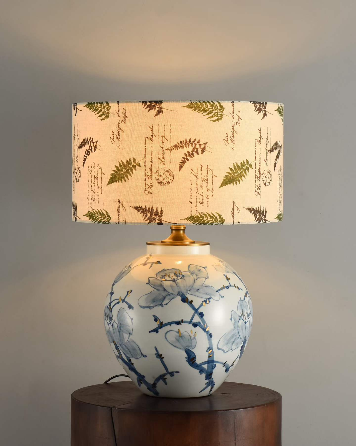 Blue Lotus Ceramic Table Lamp by Lightsin UK