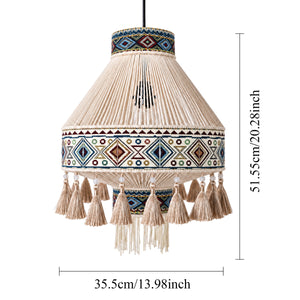 Bohemian Tassel Ceiling Light with Fringe, Detachable Design, Ethnic Style - LI460330 image 3