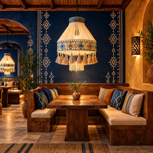Bohemian Tassel Ceiling Light with Fringe, Detachable Design, Ethnic Style - LI460330 image 4
