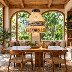 Bohemian Tassel Ceiling Light with Fringe, Detachable Design, Ethnic Style - LI460330 image 5
