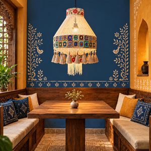 Bohemian Tassel Ceiling Light with Fringe, Detachable Design, Ethnic Style - LI460331 image 8