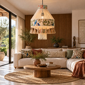 Bohemian Tassel Ceiling Light with Fringe, Detachable Design, Ethnic Style - LI460333 image 2
