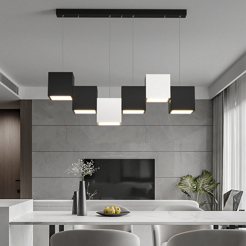 Lightsin Linear Cubes Kitchen Island Pendant Light