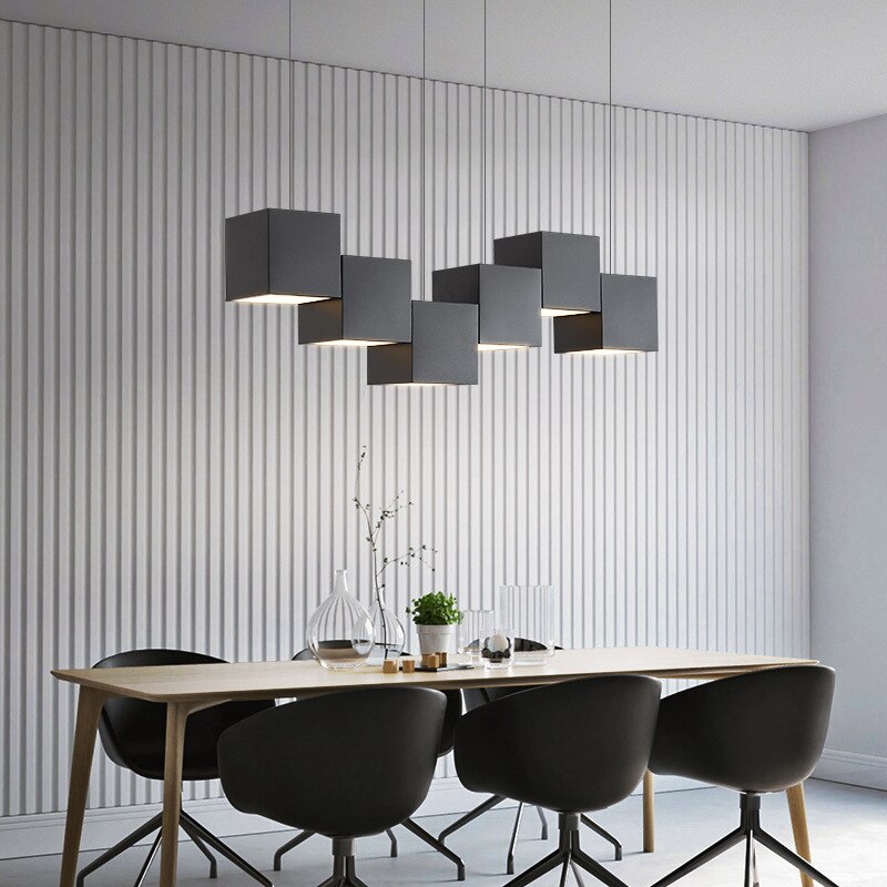 Lightsin Linear Cubes Kitchen Island Pendant Light