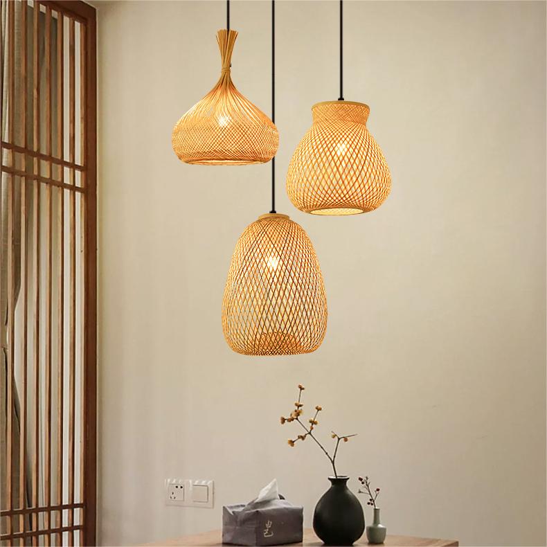 Handcrafted Bamboo Pendant Light Series