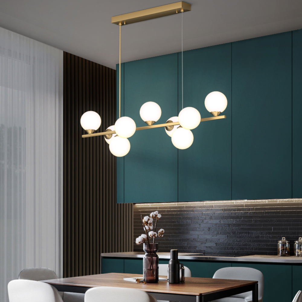 Modern Simple Copper Pendant Light Creative Island Light Fixture