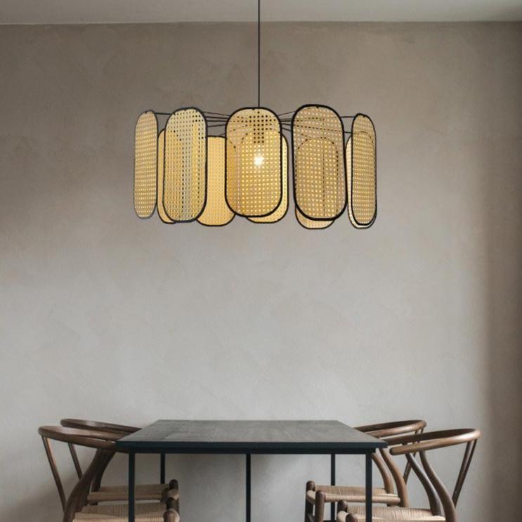 Vintage Natural Elegant Rattan Pendant Light