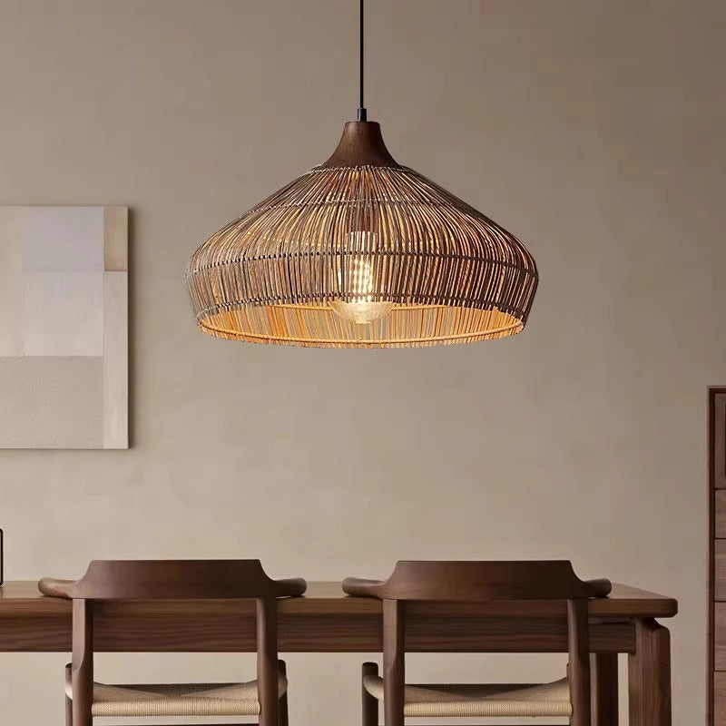 Bell-Shaped Handcrafted Bamboo Kitchen Pendant Lighting