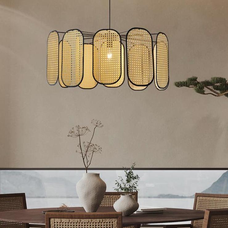 Vintage Natural Elegant Rattan Pendant Light