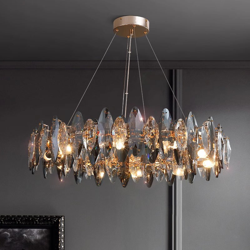 Scandinavian Luxe Crystal Pendant Light Modern LED Light Fixture